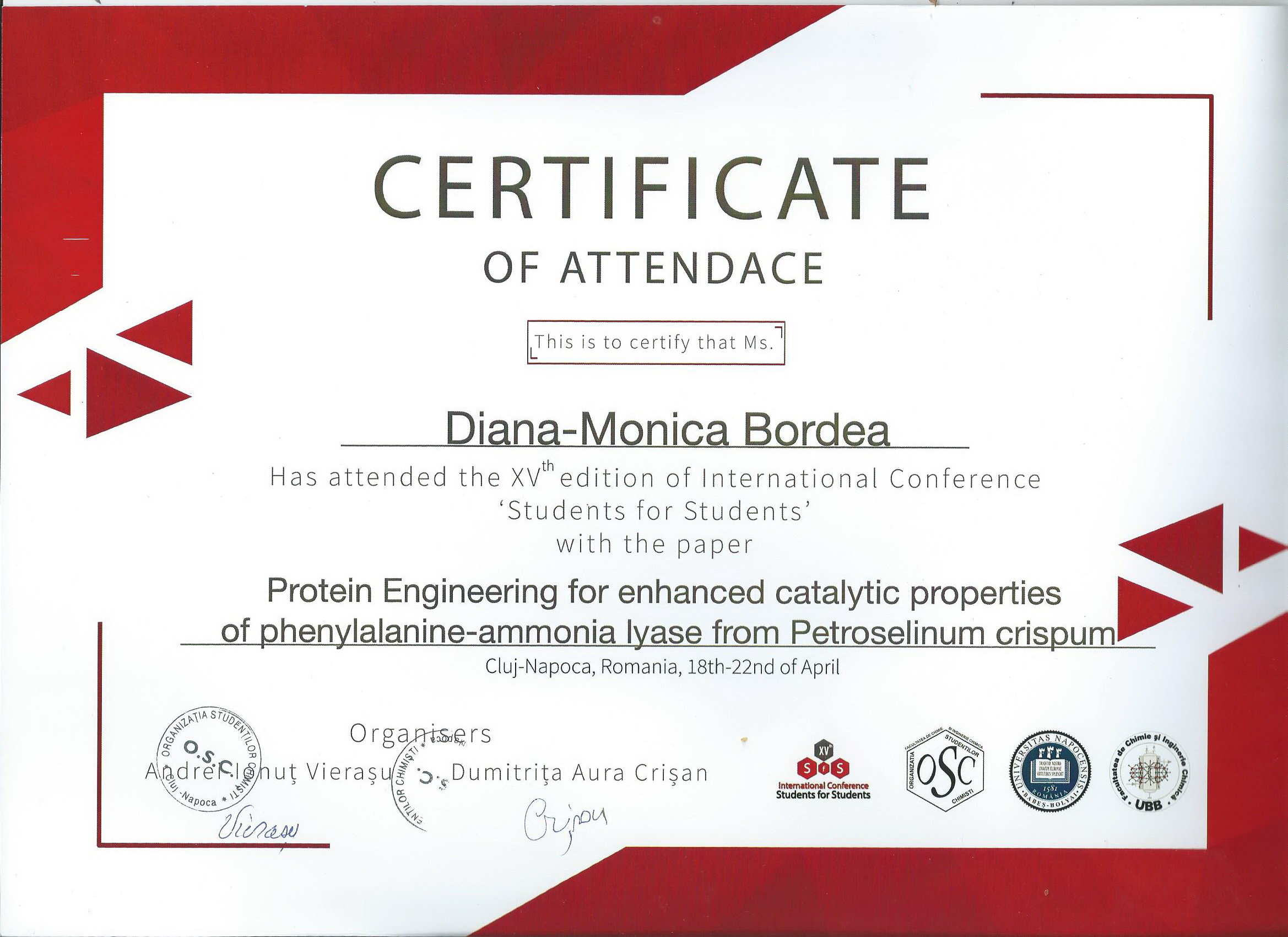 Bordea Certificate