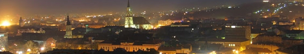Cluj city at night